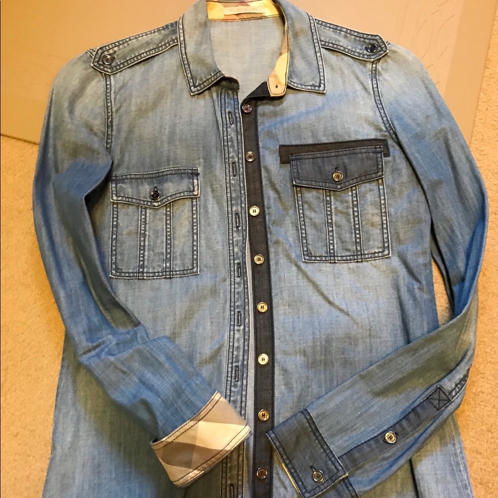 Burberry button up shirt